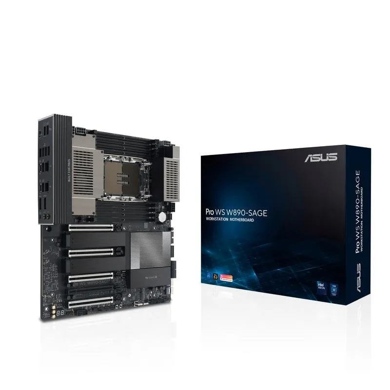 Scheda Madre ASUS PRO WS W890-SAGE Intel W890 LGA 4710-2 DDR5 CEB USB4 10GbE PCIe 5.0 ECC RAID RGB