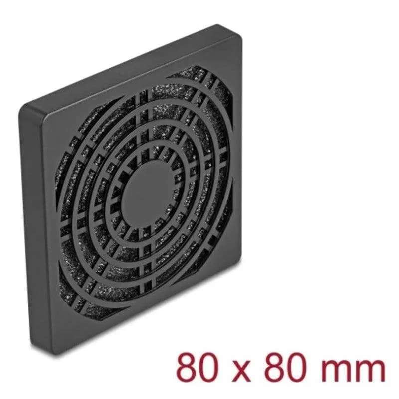 Griglia ventilatore Delock 67311 filtro removibile nera 80mm