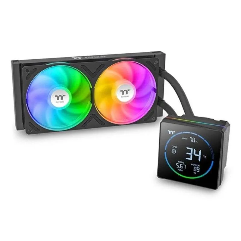 Refrigeración Líquida Thermaltake TH240-S V3 ARGB 240mm 2 Ventiladores Display LCD