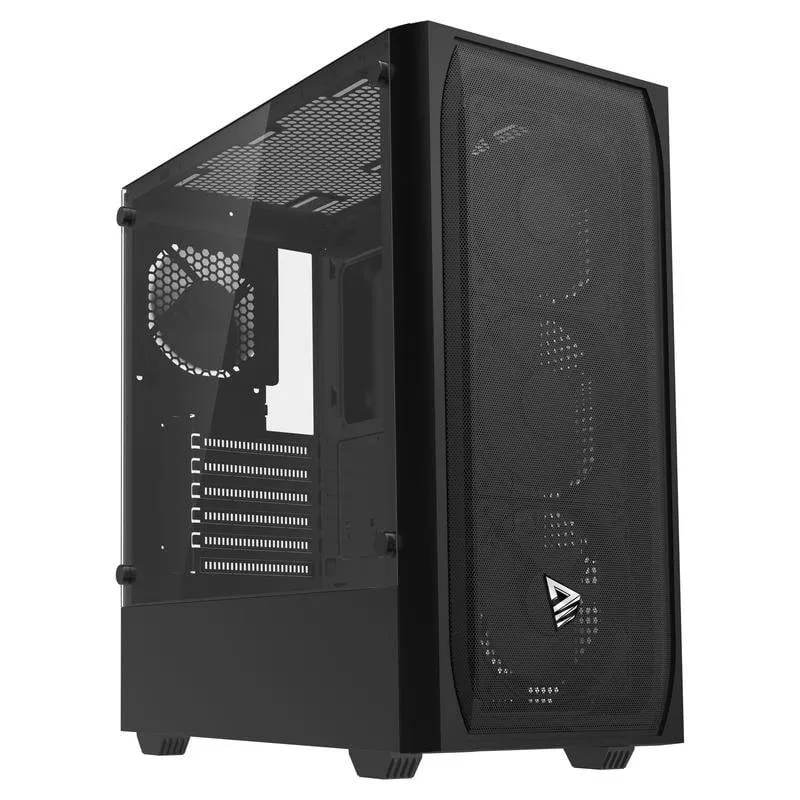 Torre ATX Savio Noctis Flow Cube Vetro Temperato USB-C Gestione Cavi
