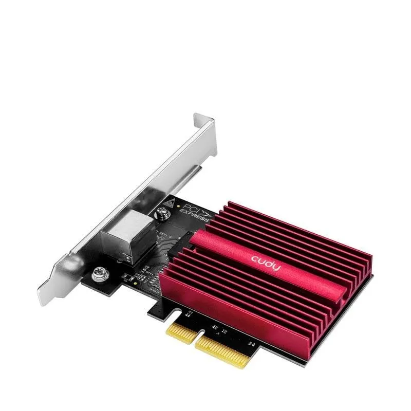Tarjeta de Red Cudy PE10G PCI Express 10 GbE RJ45 Cavo e Staffe
