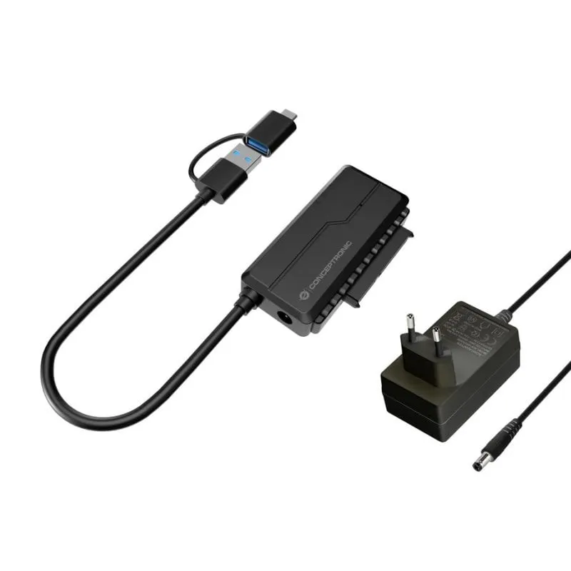 Adattatore Conceptronic ABBY21B USB 3.2 SATA UASP 6 Gb/s Nero