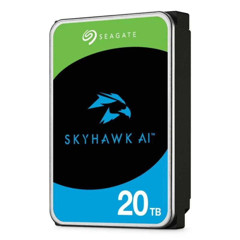 Disco Duro Seagate SkyHawk AI ST20000VE004 20TB HDD 7200rpm SATA III Sorveglianza IA