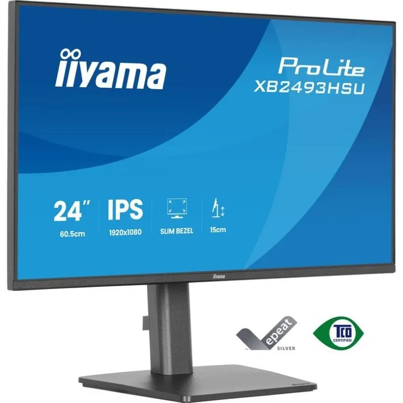 Monitor PC iiyama ProLite XB2493HSU-B1 23,8" FullHD 120Hz IPS 1ms Hub USB Regolabile in Altezza