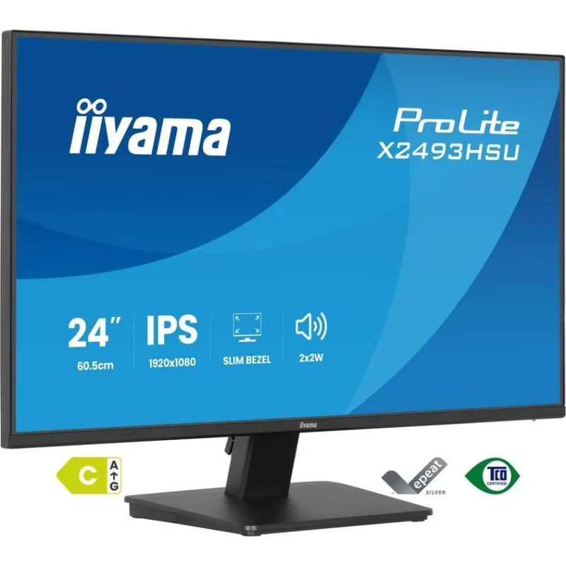 Monitor PC iiyama ProLite X2493HSU-B1 23,8" FullHD 120Hz IPS FreeSync Altoparlanti USB 1ms