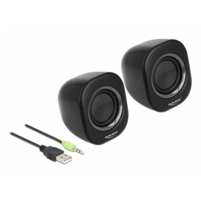 Altavoces Delock Stereo Cablati USB 2W con controllo volume