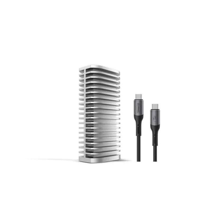 Box Esterno Terramaster D1 SSD Pro M.2 NVMe Alluminio Argento USB-C Thunderbolt 5