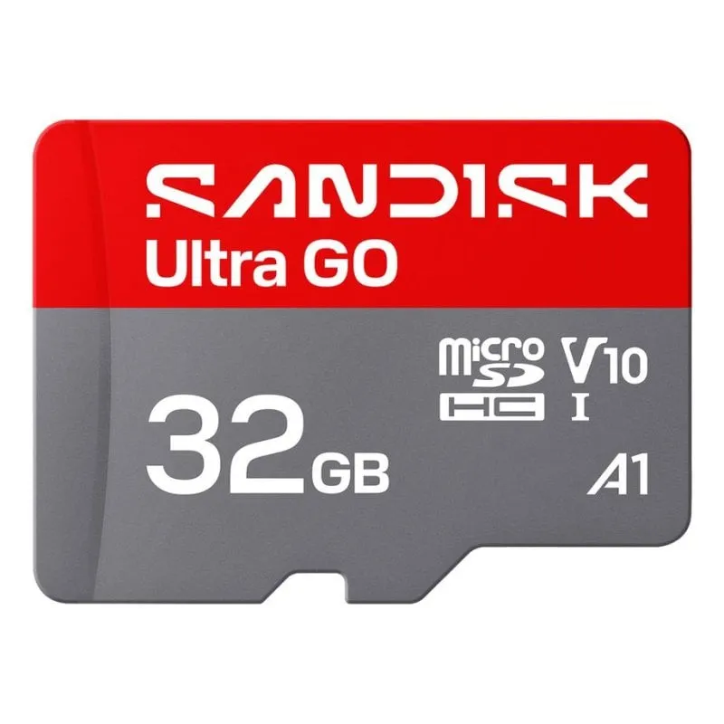 Scheda memoria SanDisk Ultra GO 32GB microSDHC UHS-I 120MB/s V10 grigio rosso