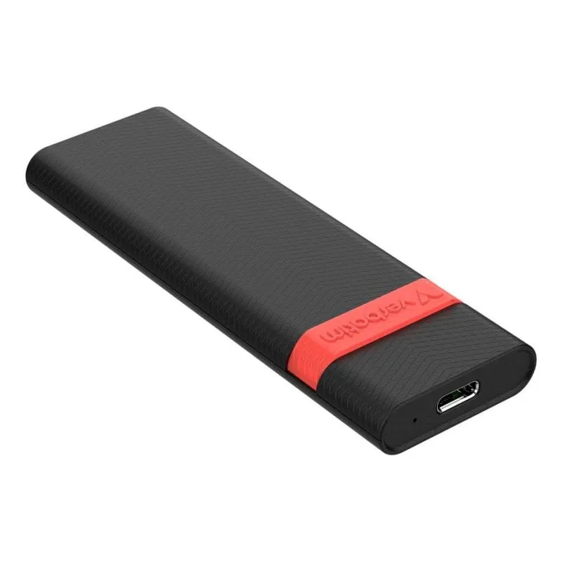 Box Esterno SSD Verbatim 32261 M.2 NVMe ABS Policarbonato Nero Rosso senza attrezzi