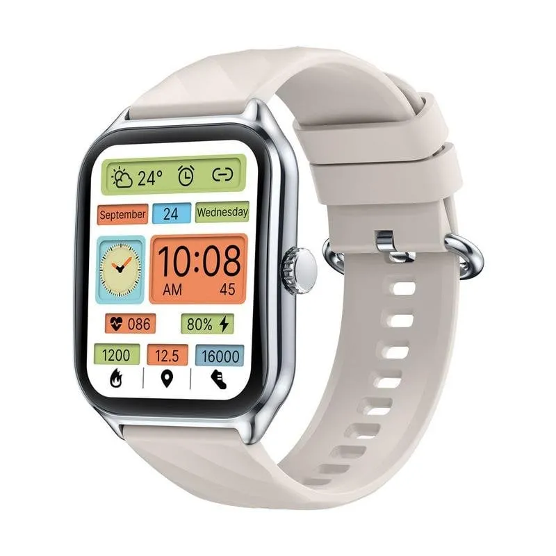 Zeblaze GTS 4 4G WiFi 1.94" AMOLED Argento Cinturino Bianco M Cardiofrequenzimetro Chiamate Bluetooth