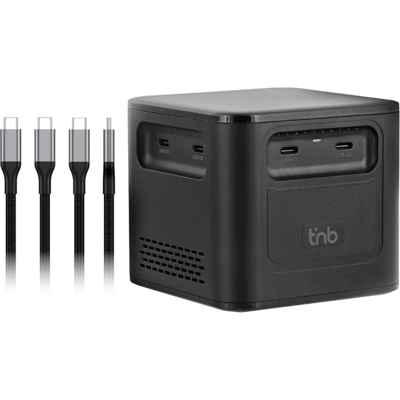 Stazione di ricarica TnB CHCONF380W 8 porte 380W PD 3.1 USB-C USB-A nero