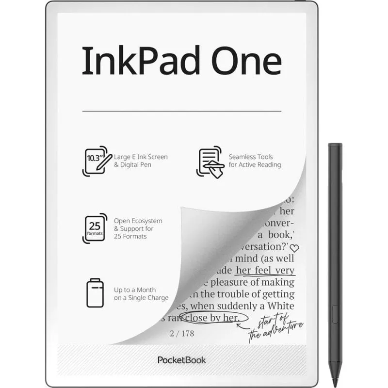 Libro Elettronico PocketBook InkPad One 10,3 pollici Wifi Bluetooth Stylus