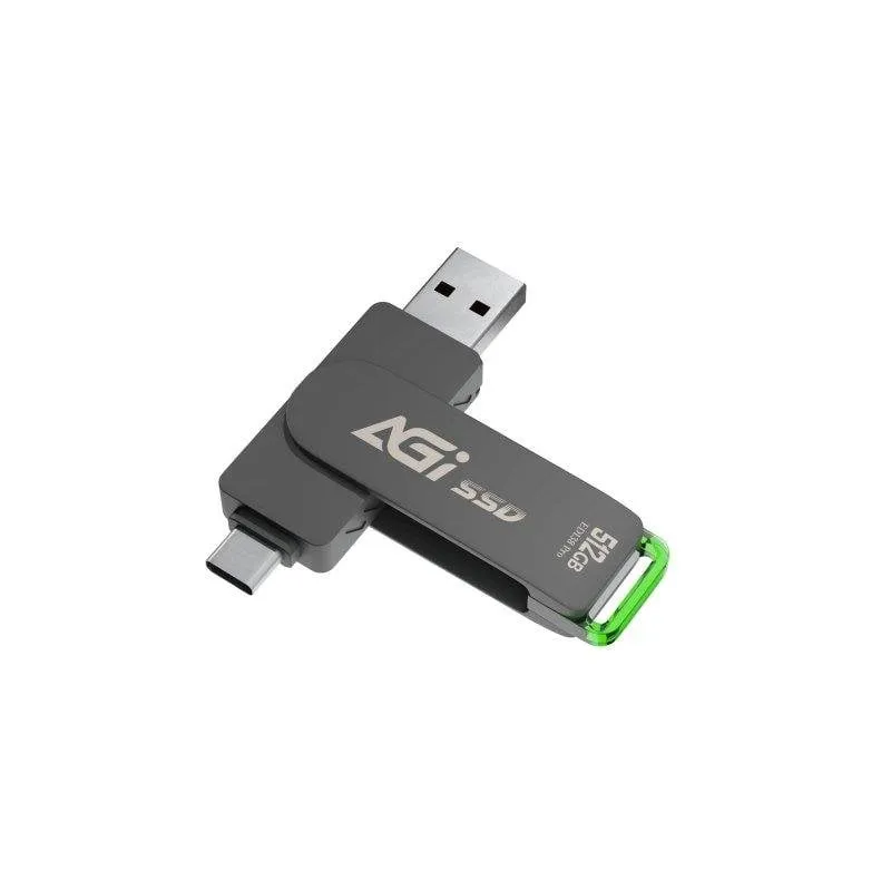 Disco Duro Agi Gear ED138 Pro 512GB SSD USB-C Alta Velocita Compatto