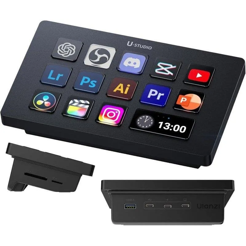 Controller Ulanzi D200H 13 Tasti LCD Hub 7-in-1 IA Luci