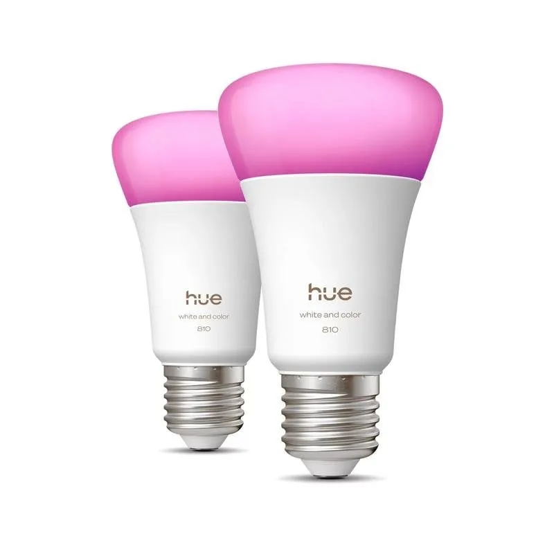 Lampadina intelligente Philips Hue White and Color Ambiance E27 A60 Bluetooth x2