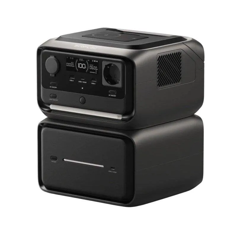 Stazione di energia EcoFlow River 3 Max Plus 858Wh 600W 4 porte AC Batteria Li-ion Wireless