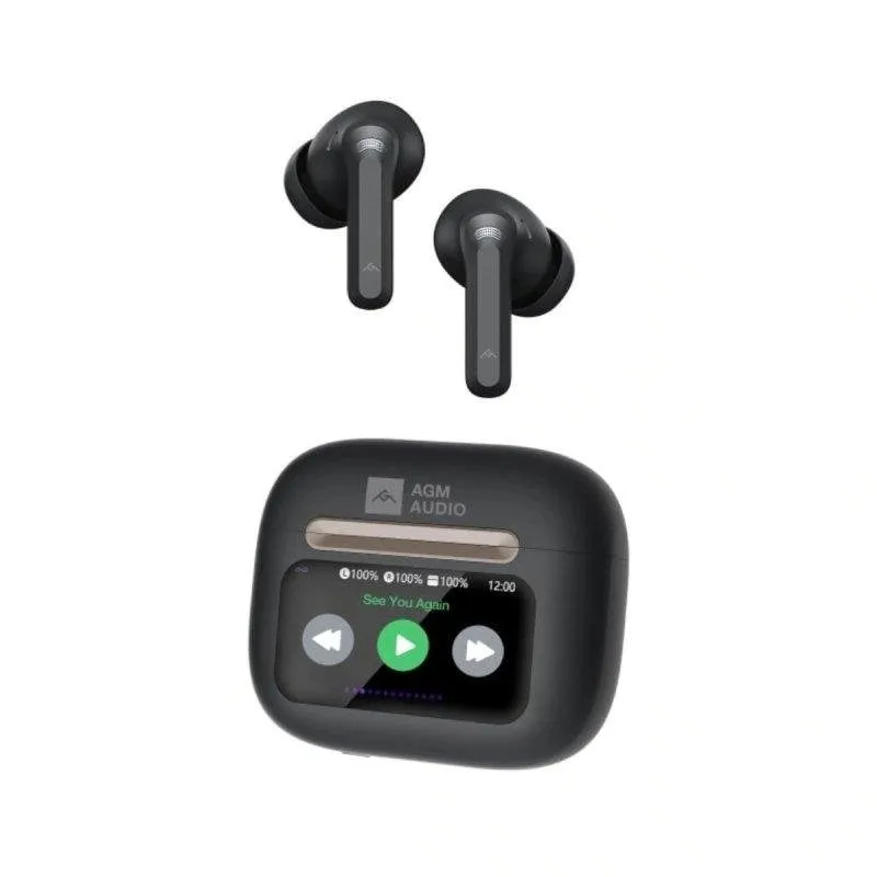 Auricolari AGM Buds 9 wireless Bluetooth con Cancellazione Rumore Neri
