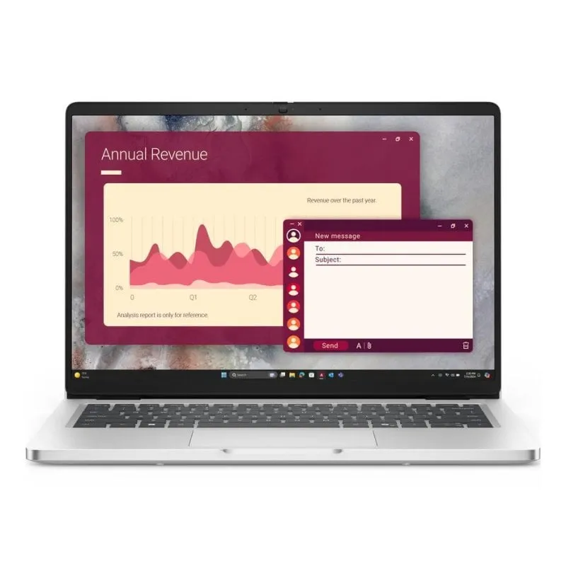 Portatile DELL Pro 14 PC14250 14" Intel Core Ultra 7 255U 32GB Intel Graphics 512GB SSD Display antiriflesso Windows 11 Pro