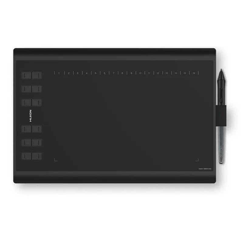 Tavoletta grafica Huion H1060P 5080 LPI 250 x 160 mm 8192 livelli 12 tasti USB