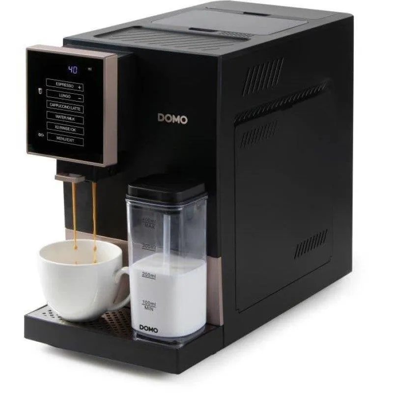 Macchina da caffè superautomatica Domo DO743K 1,1L 19 bar macinacaffè touch nera