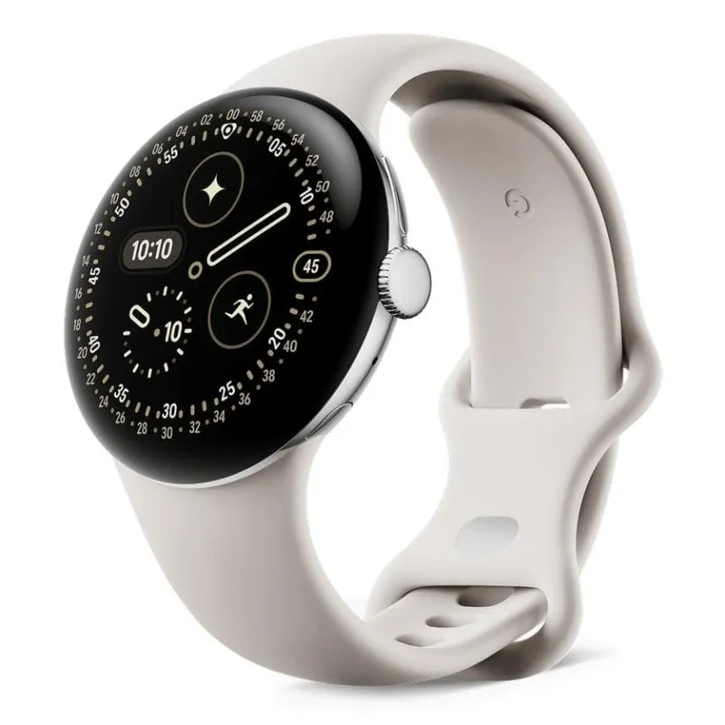 Google Pixel Watch 4 4G LTE GPS NFC 41mm AMOLED Argento Beige S/L IP68 SpO2 Cardiofrequenzimetro
