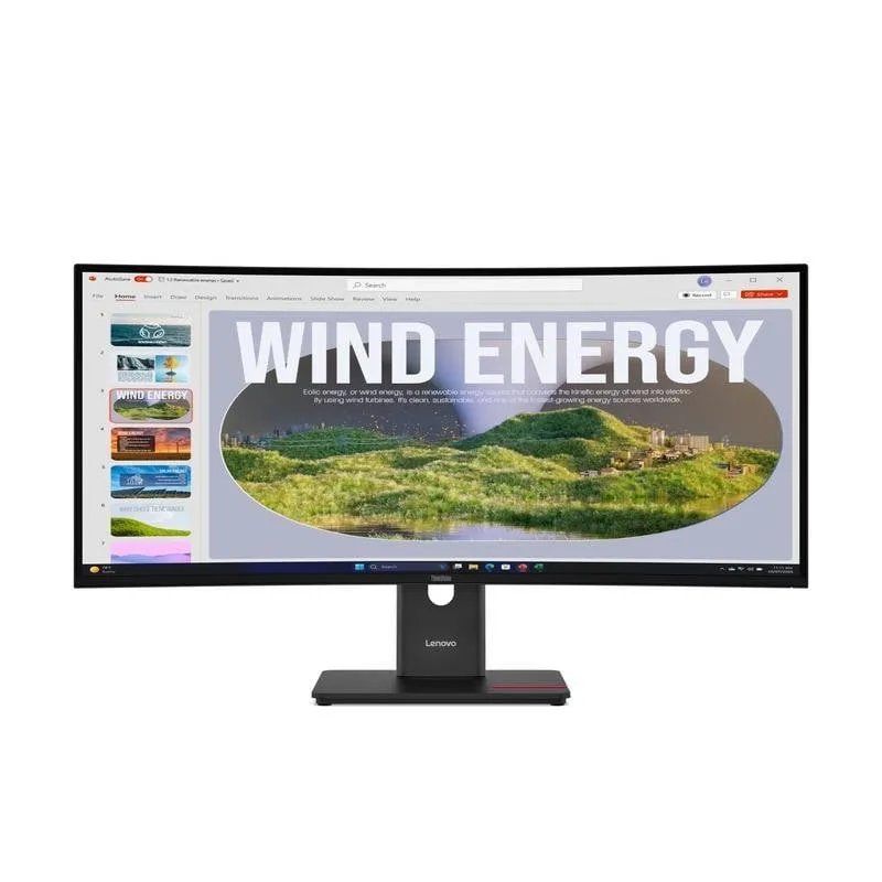 Monitor PC Lenovo ThinkVision T34WD-40 34" Wide Quad HD 120Hz VA Curvo HDR10 Regolabile in altezza