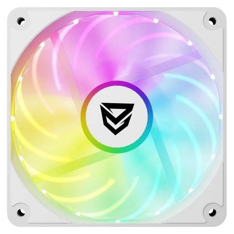 Ventilatore supplementare Nfortec Krater X Fan 120mm 1100RPM ARGB PWM bianco