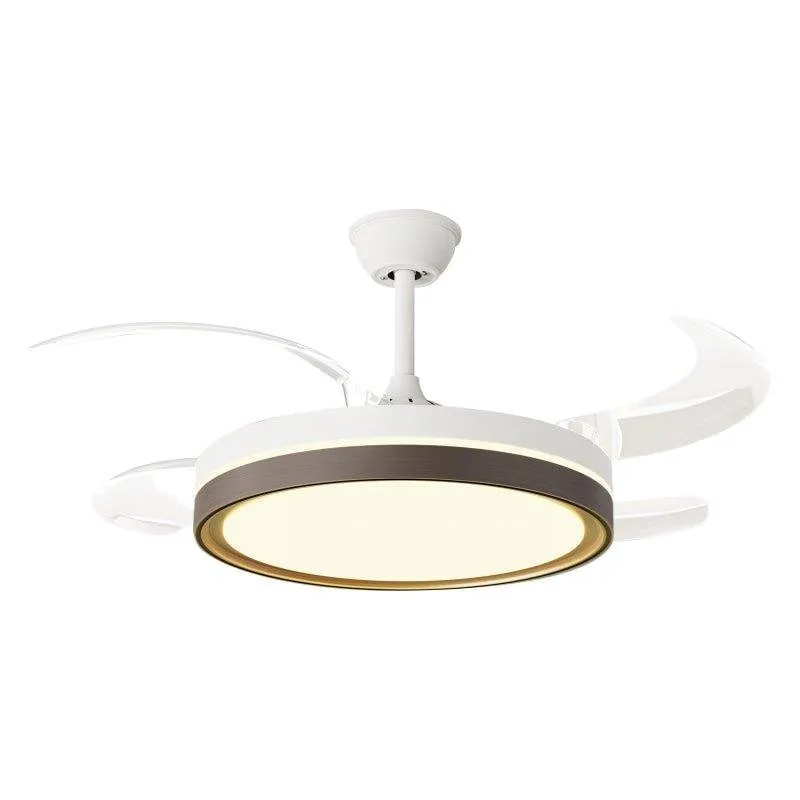 Ventilatore da soffitto Purline CEILY BRISE DWD LED 107cm bianco legno scuro