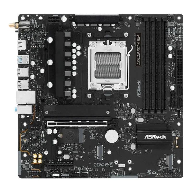 Schede Madri Asrock A620AM PRO-A WIFI AMD A620 Socket AM5 DDR5 Micro ATX WiFi 6E RGB