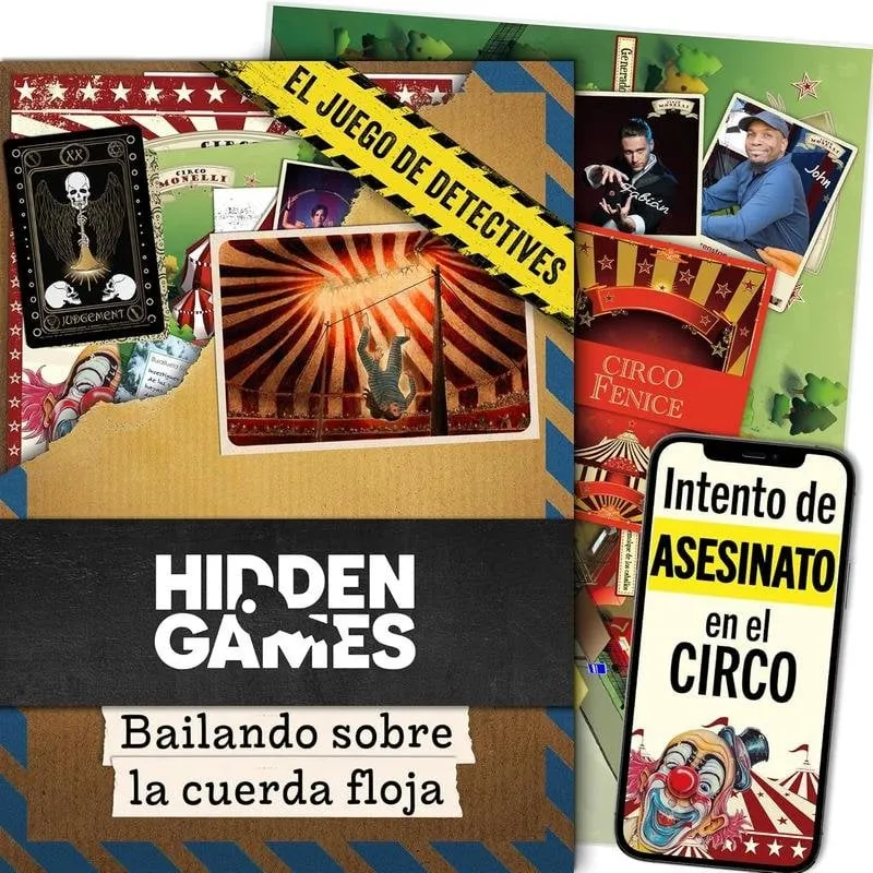 Gioco da tavolo Hidden Games Escena del Crimen Bailando sobre la Cuerda Floja