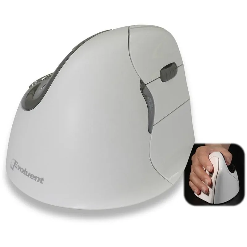 Ratón Evoluent Verticalmouse 4 Bluetooth 2600DPI Bianco 6 Pulsanti