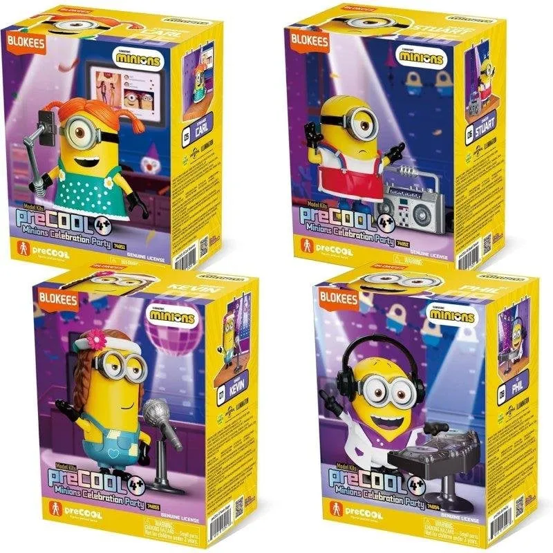 Blokees PreCOOL Minions Serie 02 Kit di Costruzione 4 pezzi