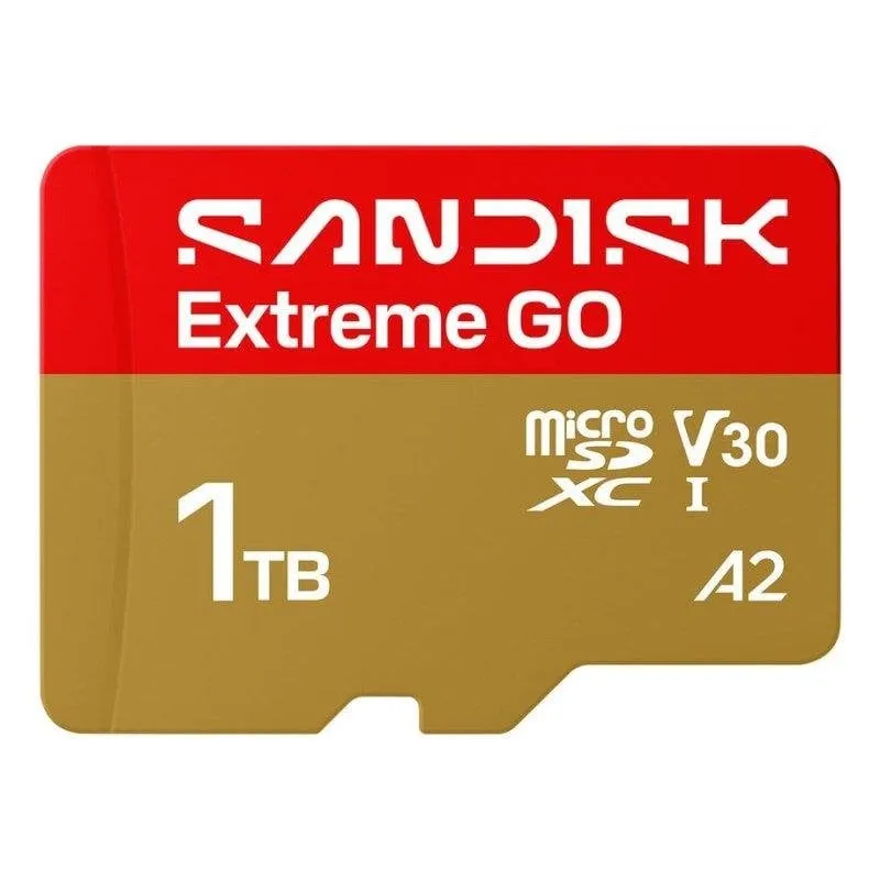 Scheda di memoria SanDisk Extreme GO 1TB microSDXC UHS-I U3 V30 240MB/s Oro Rosso