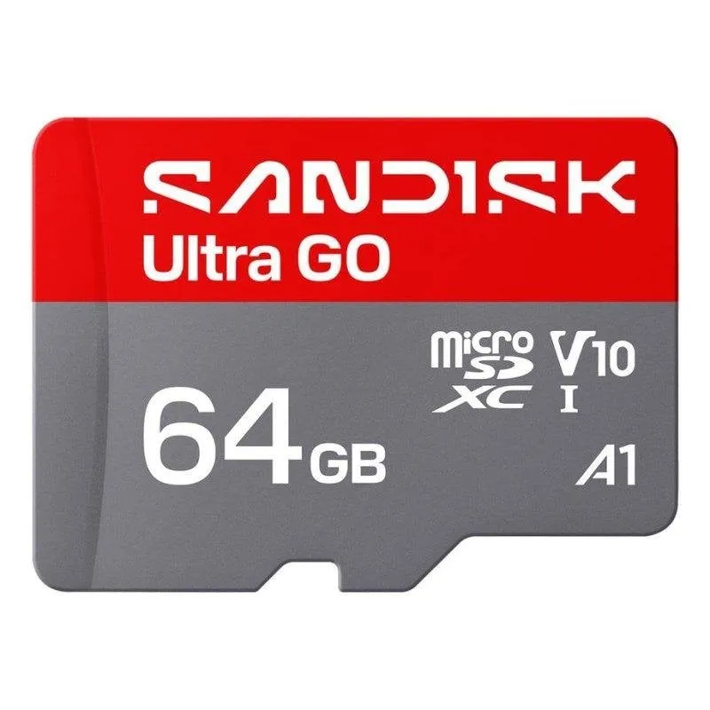 Scheda Sandisk Ultra GO 64GB UHS-I 140MB/s V10 Grigio Rosso