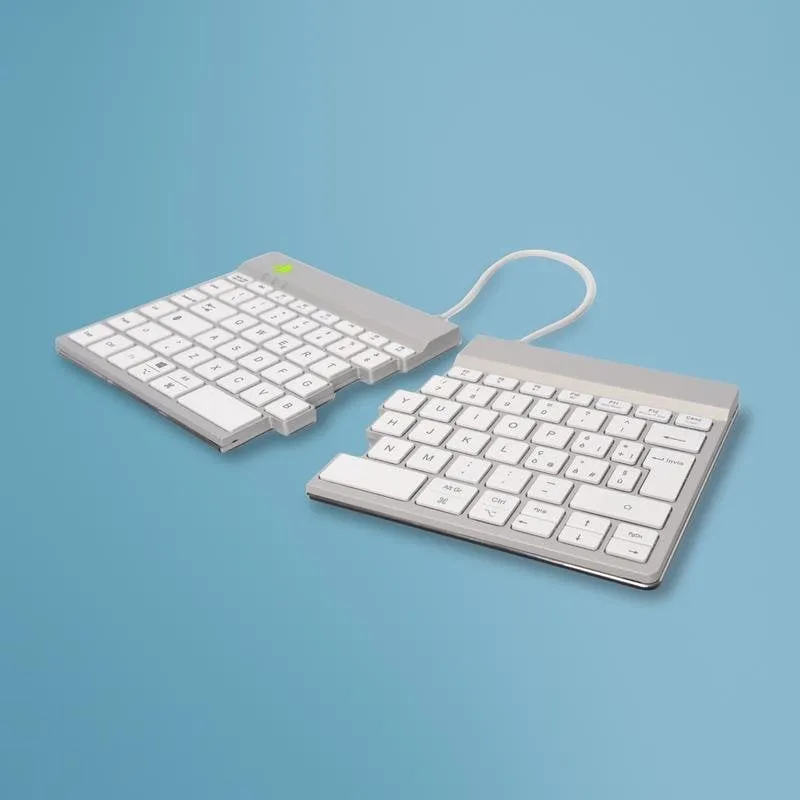 Tastiera ergonomica magnetica R-Go Tools Split Break wireless con software pausa e LED integrati