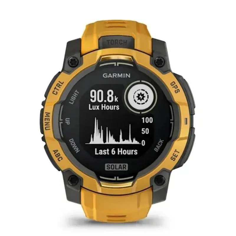 Garmin Instinct 3 GPS Bluetooth 45mm Power Glass Giallo Taglia Unica 10ATM SpO2 Cardiofrequenzimetro