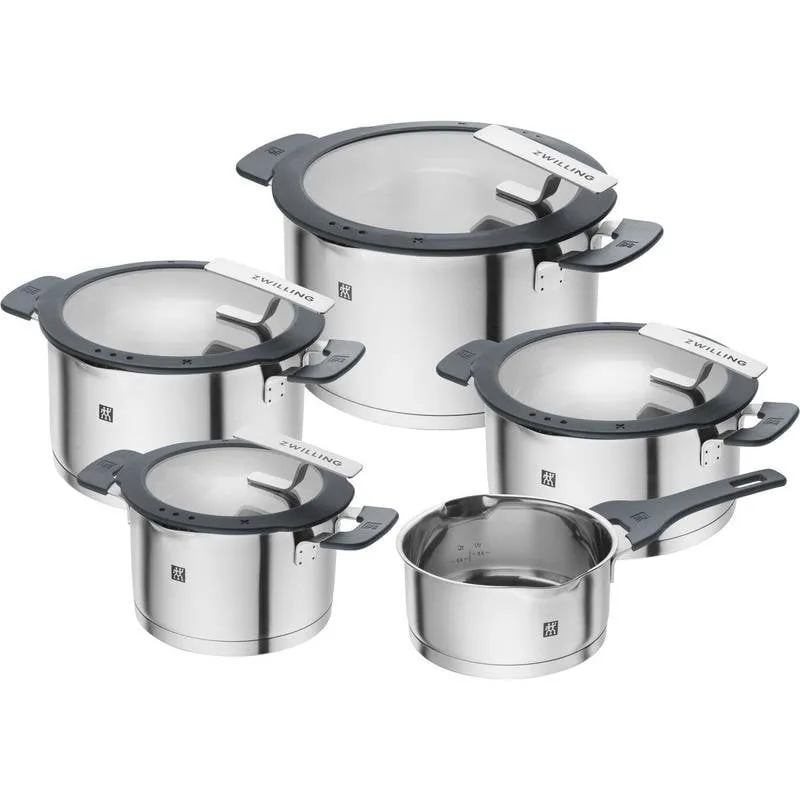 Batteria da cucina ZWILLING Simplify 5 pezzi inox nero argento