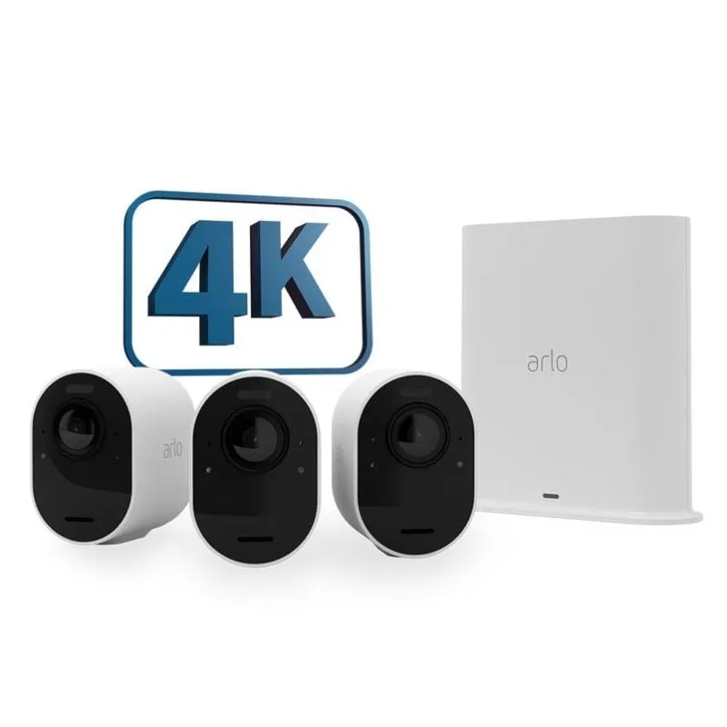 Videocamere di sorveglianza Arlo Ultra 2 4K Visione Notturna Audio Bidirezionale Esterno ed Interno Controllo Vocale Rilevamento movimento