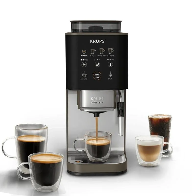 Macchina da caffè espresso Krups SA403B 15 bar macinacaffè integrato 1 tazza inox nero