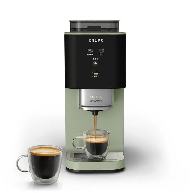 Caffettiera espresso Krups SA401L 15 bar con macinacaffè integrato verde