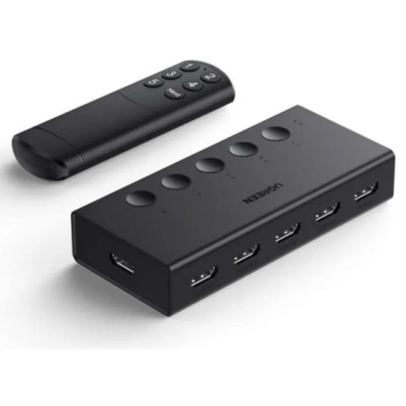 Switch HDMI Ugreen 90512 5x1 HDMI 2.0 4K ABS Nero