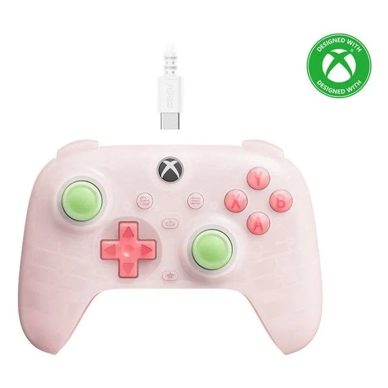 Gamepad 8BitDo Ultimate Mini Clear Pink cablato Xbox PC LED