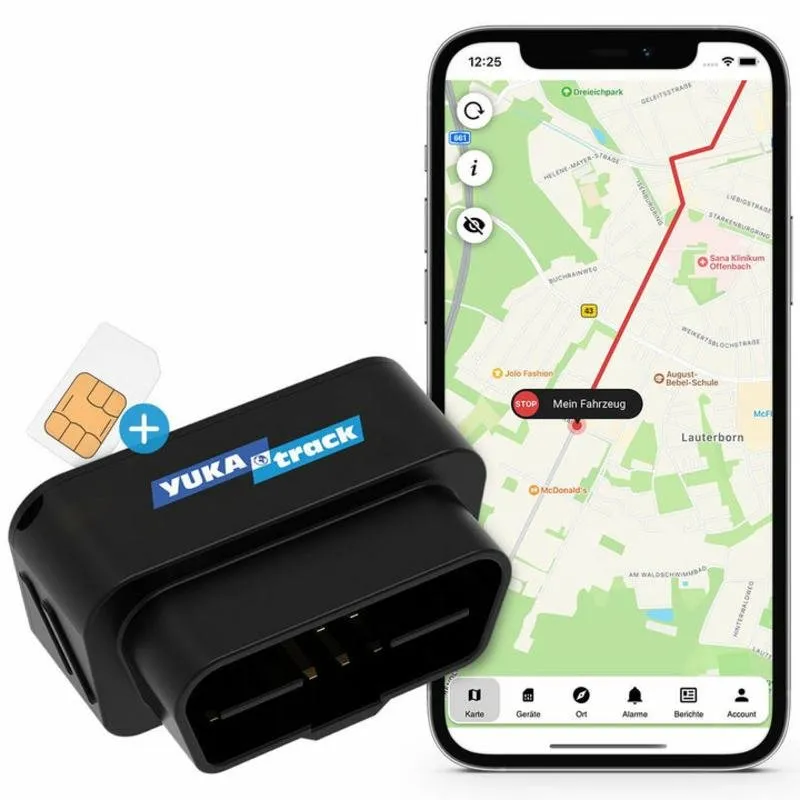 Localizzatore GPS Yukatrack YTOBD2GPS Universale SIM Singola Nero