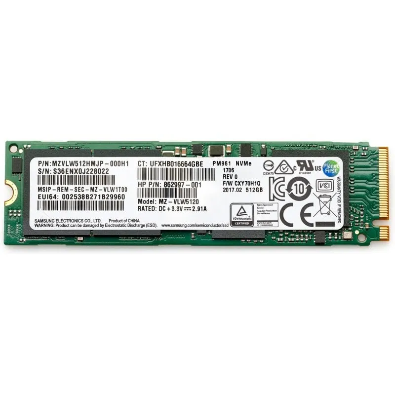Disco Duro HP SSD 512GB PCIe 4x4 NVMe TLC Alte Prestazioni Silenzioso
