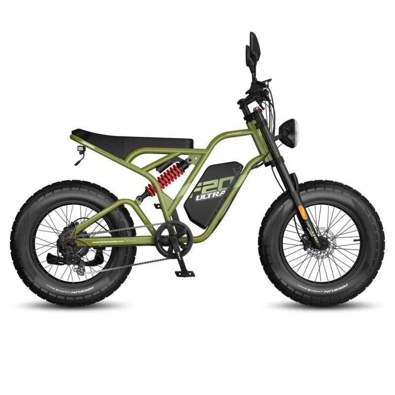 Bicicletta elettrica Fafrees F20 Ultra 48V25Ah 750W 20 pollici Verde motore posteriore