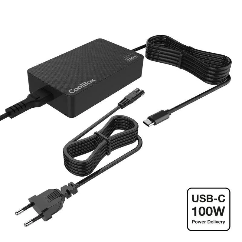 Caricatore CoolBox NB100 USB-C 100W GaN Power Delivery Compatto