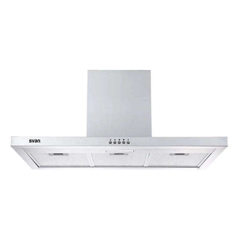Campana extractora Svan SCPT900A1IX Aspirazione Ricircolo 90cm Inox LED