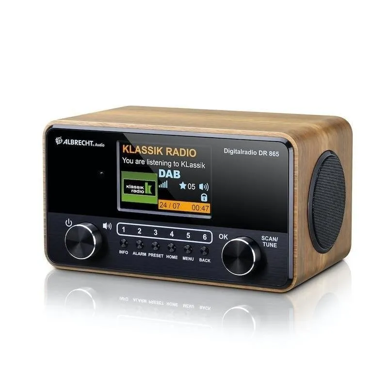 Radio Portatile Albrecht DR 865 DAB+ FM 14W Schermo TFT 4"