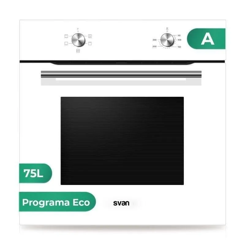 Forno da Incasso Svan SH4700EB Pulizia Manuale 75L 60cm Classe A Bianco