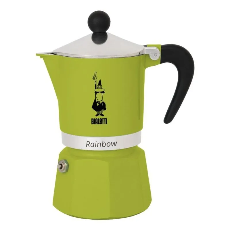 Caffettiera Moka Bialetti Rainbow 0,27 L alluminio verde 220 mm